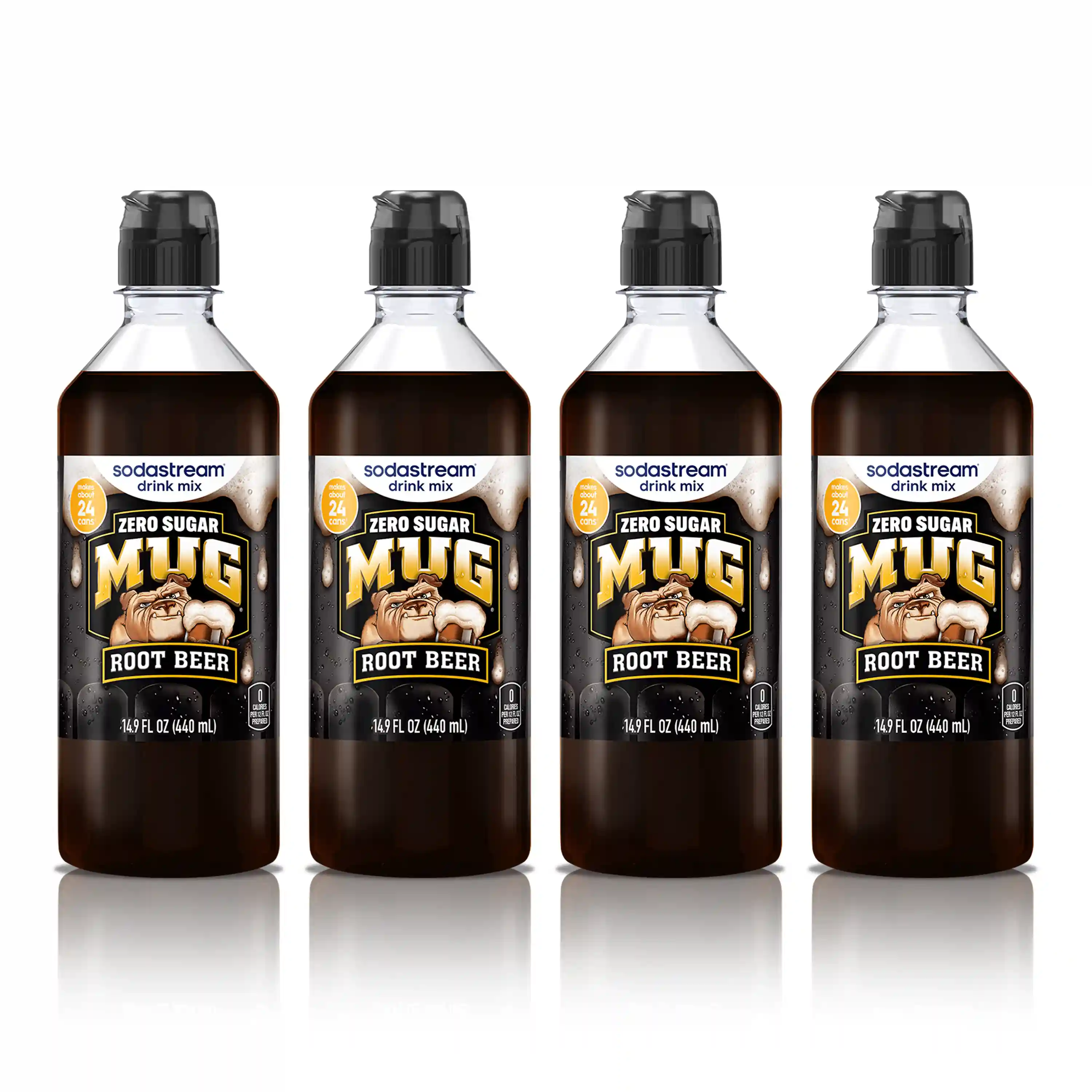 Sodastream MUG® Root Beer Zero Sugar Drink Mix 4 Pack 440ml